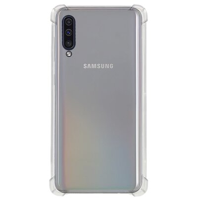 Hátlapvédő telefontok gumi / szilikon (shockproof, légpárnás sarok, fényes) Átlátszó [Samsung Galaxy A50 (SM-A505F)]