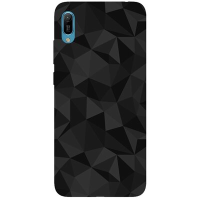 Hátlapvédő telefontok gumi / szilikon (3D, gyémánt minta) Fekete [Huawei Y6 2019 (Y6 Prime 2019)]