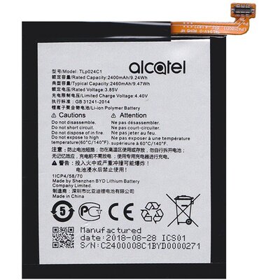 ALCATEL TLP024C7 / TLP024C1 gyári akkumulátor 2400 mAh LI-Polymer [Alcatel 1X (2018) OT-5059]