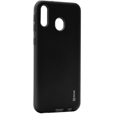 ROAR RICO ARMOR hátlapvédő telefontok gumi / szilikon (közepesen ütésálló, műanyag hátlap, matt) Fekete [Samsung Galaxy M20 (SM-M205F)]