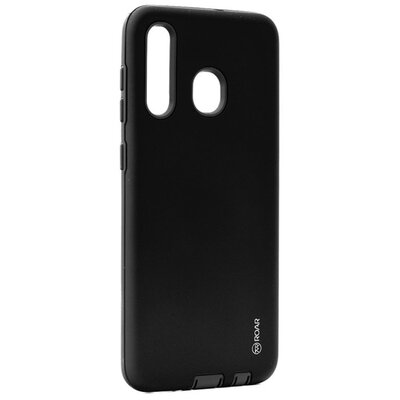 ROAR RICO ARMOR hátlapvédő telefontok gumi / szilikon (közepesen ütésálló, műanyag hátlap, matt) Fekete [Samsung Galaxy A30 (SM-A305F)]