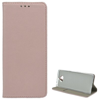 Telefontok álló, bőr hatású (flip, oldalra nyíló, asztali tartó funkció) RoseGold [Sony Xperia 10 (L4113)]