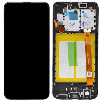 SAMSUNG GH82-20186A gyári LCD kijelző + érintőpanel, Fekete [Samsung Galaxy A20e (SM-A202F)]