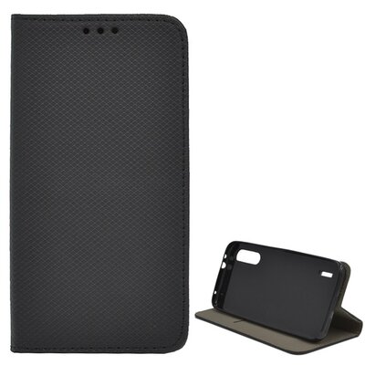 Telefontok álló, bőr hatású (flip, oldalra nyíló, asztali tartó funkció, rombuszminta) Fekete [Xiaomi Mi A3 (Mi CC9e)]