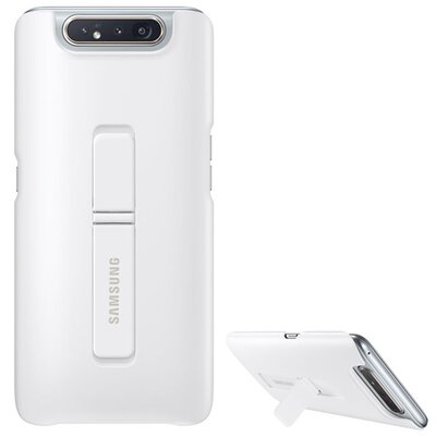 SAMSUNG EF-PA805CWEGWW gyári műanyag hátlapvédő telefontok (dupla rétegű, gumírozott, asztali tartó) Fehér [Samsung Galaxy A80 (SM-A805F)]