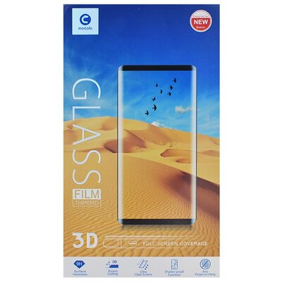 MOCOLO kijelzővédő üvegfólia (3D full cover, íves, karcálló, 0.3mm, 9H), Fekete [Samsung Galaxy Note 10 (SM-N970F)]
