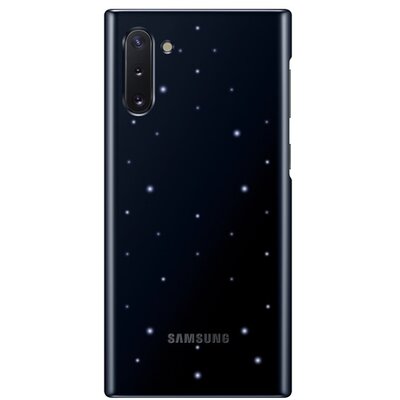 SAMSUNG EF-KN970CBEG gyári műanyag hátlapvédő telefontok (ultravékony, hívás és üzenetjelző funkció, LED világítás) Fekete [Samsung Galaxy Note 10 (SM-N970F)]