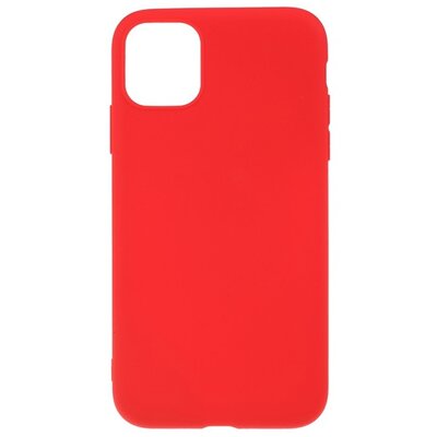 Szilikon hátlapvédő telefontok (matt) Piros [Apple iPhone 11 Pro]