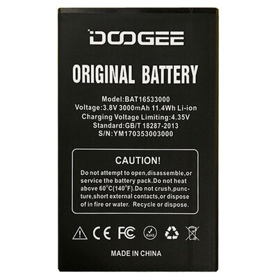 DOOGEE BAT16533000 gyári akkumulátor 3000 mAh LI-ION Doogee X9 / X9 Pro