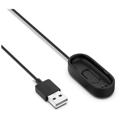 Töltőkábel (USB, 100 cm) FEKETE - Xiaomi Mi Smart Band 4
