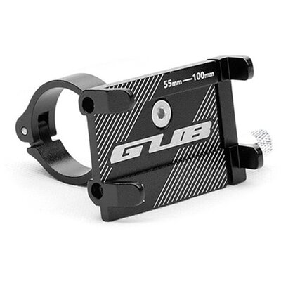 GUB G-81 kerékpáros telefontartó (fém kormányra rögzítő, 3.0-6.8" méret) FEKETE