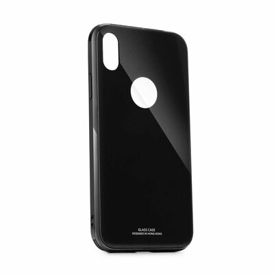 Forcell GLASS Prémium szilikon, tükröződő felületű hátlapvédő telefontok - Samsung Galaxy A70, Fekete