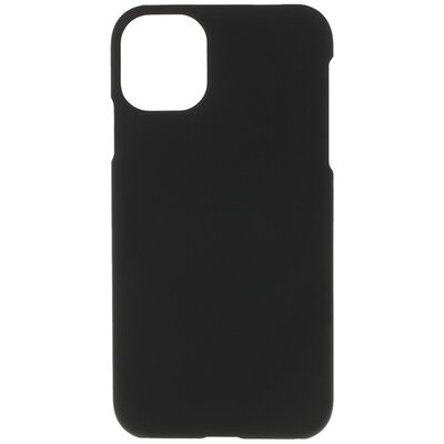 Műanyag hátlapvédő telefontok (gumírozott) Fekete [Apple iPhone 11]