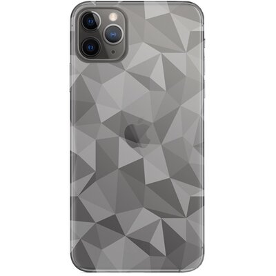 Szilikon hátlapvédő telefontok (3D, gyémánt minta) Átlátszó [Apple iPhone 11 Pro Max]