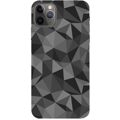 Szilikon hátlapvédő telefontok (3D, gyémánt minta) Fekete [Apple iPhone 11 Pro]