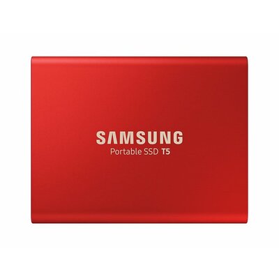 Samsung T5 hordozható SSD, 500 GB, Metálpiros