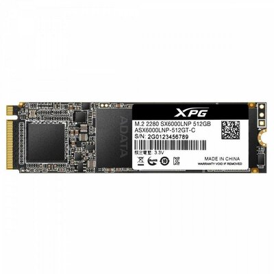 Adata SSD XPG SX6000 512GB Lite PCIe Gen3x4 M.2 2280, R/W 1800/1200 MB/s