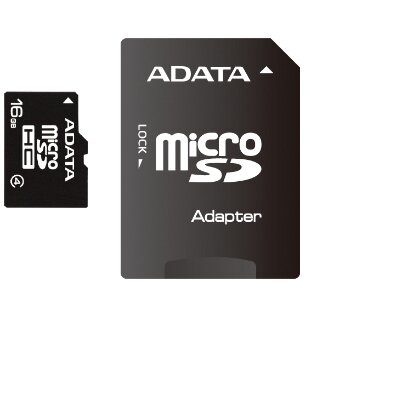 ADATA Micro SDHC 16GB CLASS 4 memóriakártya + SDHC Adapter