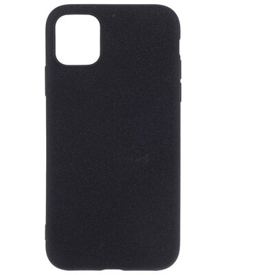 Szilikon hátlapvédő telefontok (matt) Fekete [Apple iPhone 11]