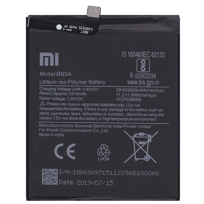XIAOMI BN3A gyári akkumulátor 3000 mAh LI-Polymer [Xiaomi Redmi Go]