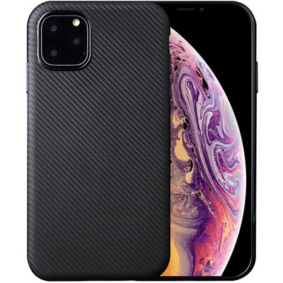 Szilikon hátlapvédő telefontok (karbon minta) Fekete [Apple iPhone 11 Pro]