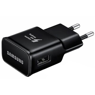 SAMSUNG EP-TA200EBE gyári hálózati töltő USB aljzat (5V / 2000 mA, gyorstöltés támogatás) FEKETE