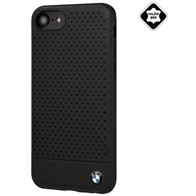 CG MOBILE BMHCI8PEBOBK BMW M műanyag hátlapvédő telefontok (valódi bőr hátlap, lyukacsos) Fekete [Apple iPhone 7 4.7, Apple iPhone 8 4.7]