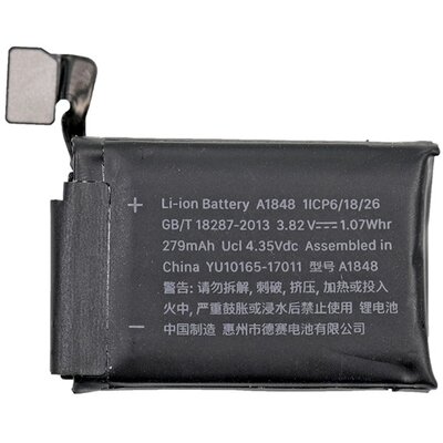 Utángyártott akkumulátor 279 mAh LI-ION (A1848 kompatibilis) - Apple Watch Series 3 GPS / 4G 38mm