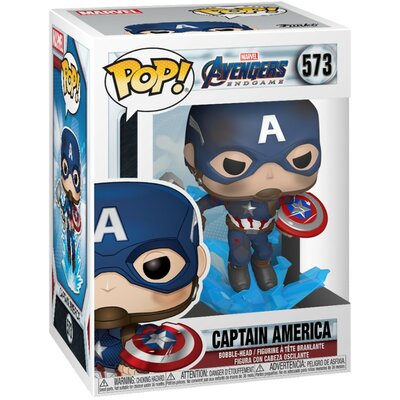 POP Movies Avengers Endgame figura - Captain Amecia with Broken Shield and Mjolnir