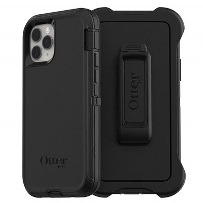 OTTERBOX 77-62519 OTTERBOX DEFENDER Series műanyag hátlapvédő telefontok (szilikon belső, közepesen ütésálló, övcsipesz) Fekete [Apple iPhone 11 Pro]