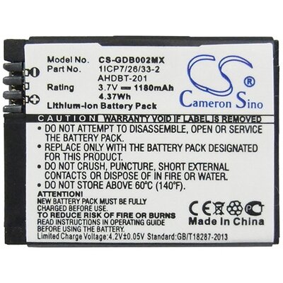 CAMERON SINO CS-GDB002MX utángyártott akkumulátor 1180 mAh LI-ION (1ICP7/26/33-2 / RL420B kompatibilis) - GoPro Hero 3 / 3+