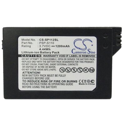 CAMERON SINO CS-SP112SL utángyártott akkumulátor 1200 mAh LI-ION (PSP-S110 kompatibilis) - Sony PSP 2