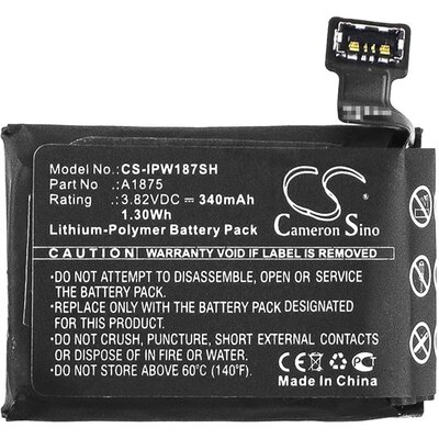 CAMERON SINO CS-IPW187SH utángyártott akkumulátor 340 mAh LI-Polymer (A1861 kompatibilis) - Apple Watch Series 3 42mm