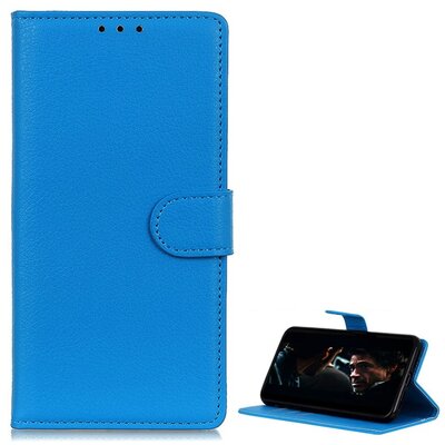 Telefontok álló, bőr hatású (flip, oldalra nyíló, asztali tartó funkció) Világoskék [Samsung Galaxy S20 Ultra (SM-G988F)]