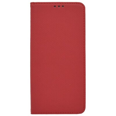 Telefontok álló, bőr hatású (flip, oldalra nyíló, asztali tartó funkció, rombusz minta) Piros [Samsung Galaxy S20+ Plus (SM-G985F)]
