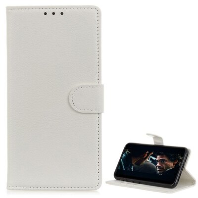 Telefontok álló, bőr hatású (flip, oldalra nyíló, asztali tartó funkció) Fehér [Huawei P40 Pro]