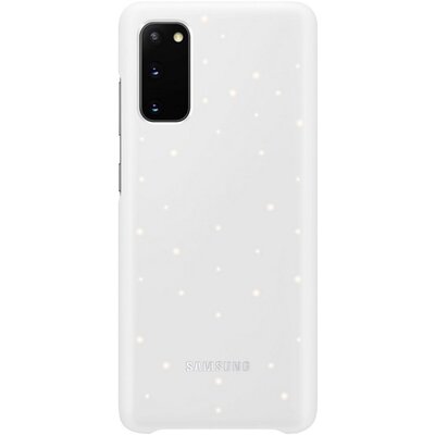 SAMSUNG EF-KG980CW Műanyag gyári hátlapvédő telefontok (ultravékony, hívás és üzenetjelző funkció, LED világítás) Fehér [Samsung Galaxy S20 (SM-G980F)]