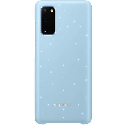 SAMSUNG EF-KG980CL Műanyag gyári hátlapvédő telefontok (ultravékony, hívás és üzenetjelző funkció, LED világítás) Világoskék [Samsung Galaxy S20 (SM-G980F)]