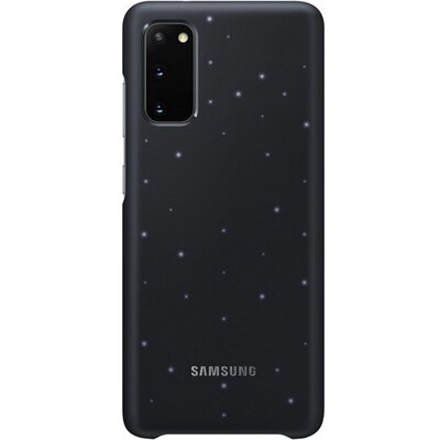 SAMSUNG EF-KG980CB Műanyag gyári hátlapvédő telefontok (ultravékony, hívás és üzenetjelző funkció, LED világítás) Fekete [Samsung Galaxy S20 (SM-G980F)]