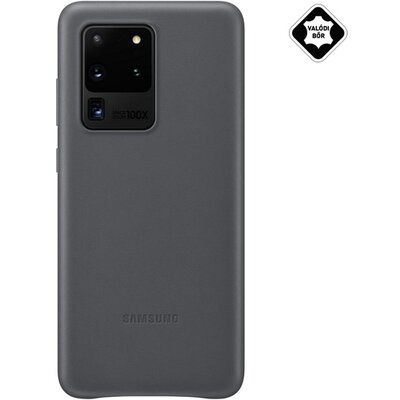 SAMSUNG EF-VG988LJ Műanyag gyári hátlapvédő telefontok (valódi bőr hátlap) Szürke [Samsung Galaxy S20 Ultra (SM-G988F)]