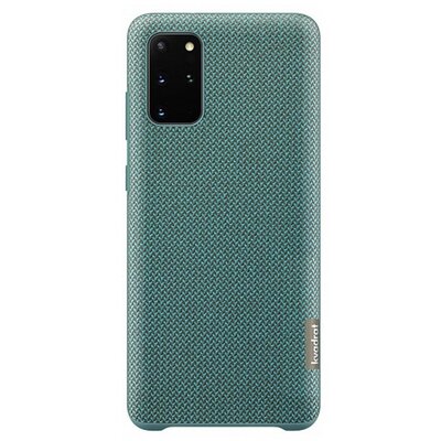 SAMSUNG EF-XG985FGEG Műanyag gyári hátlapvédő telefontok (kvadrát textil bevonat) Zöld [Samsung Galaxy S20+ Plus (SM-G985F)]