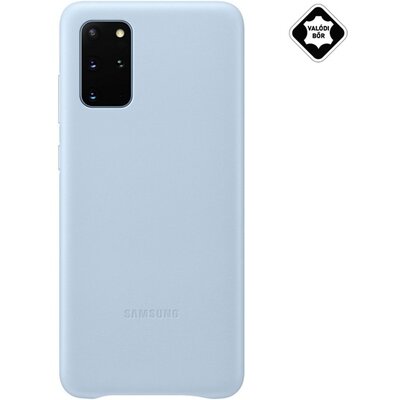 SAMSUNG EF-VG985LL Műanyag gyári hátlapvédő telefontok (valódi bőr hátlap) Világoskék [Samsung Galaxy S20+ Plus (SM-G985F)]