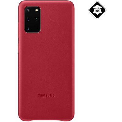 SAMSUNG EF-VG985LR Műanyag gyári hátlapvédő telefontok (valódi bőr hátlap) Piros [Samsung Galaxy S20+ Plus (SM-G985F)]