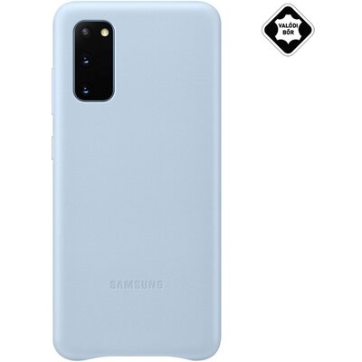 SAMSUNG EF-VG980LL Műanyag gyári hátlapvédő telefontok (valódi bőr hátlap) Világoskék [Samsung Galaxy S20 (SM-G980F)]
