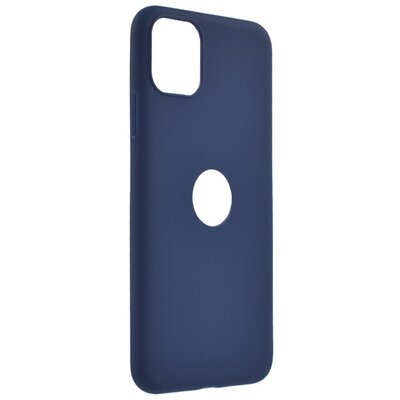 Szilikon hátlapvédő telefontok (matt, logo kivágás) Kék [Apple iPhone 11 Pro]