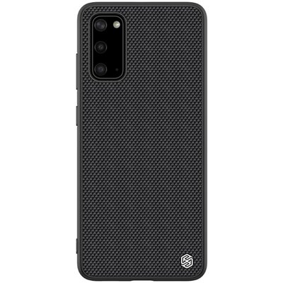 Nillkin Textured műanyag hátlapvédő telefontok (szilikon keret, 3D minta) Fekete [Samsung Galaxy S20 (SM-G980F)]