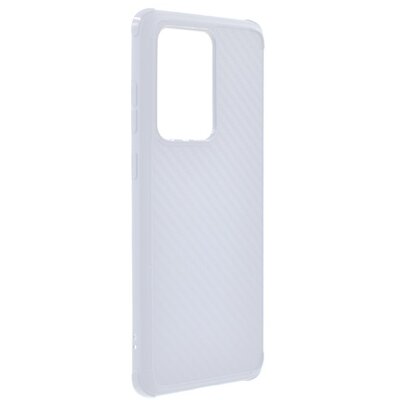Roar Carbon Armor szilikon hátlapvédő telefontok (közepesen ütésálló, légpárnás sarok, karbon minta) Átlátszó [Samsung Galaxy S20 Ultra (SM-G988F)]