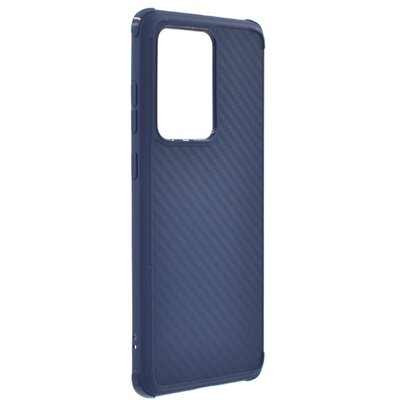Roar Carbon Armor szilikon hátlapvédő telefontok (közepesen ütésálló, légpárnás sarok, karbon minta) Kék [Samsung Galaxy S20 Ultra (SM-G988F)]