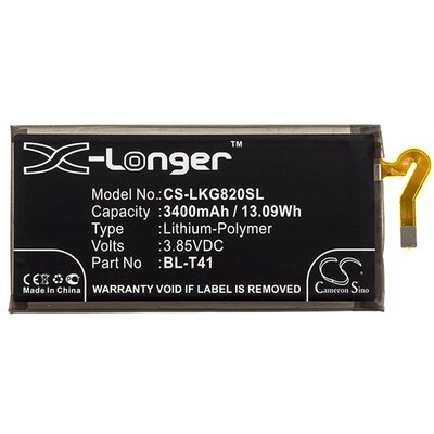 CAMERON SINO CS-LKG820SL utángyártott akkumulátor 3400 mAh LI-Polymer (BL-T41 kompatibilis) [LG V40 ThinQ (LM-V405), LG G8 ThinQ (G820Q)]