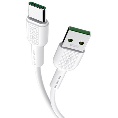 HOCO X33 adatátvitel adatkábel és töltő (USB / Type-C, 100 cm, gyorstöltés támogatás) FEHÉR